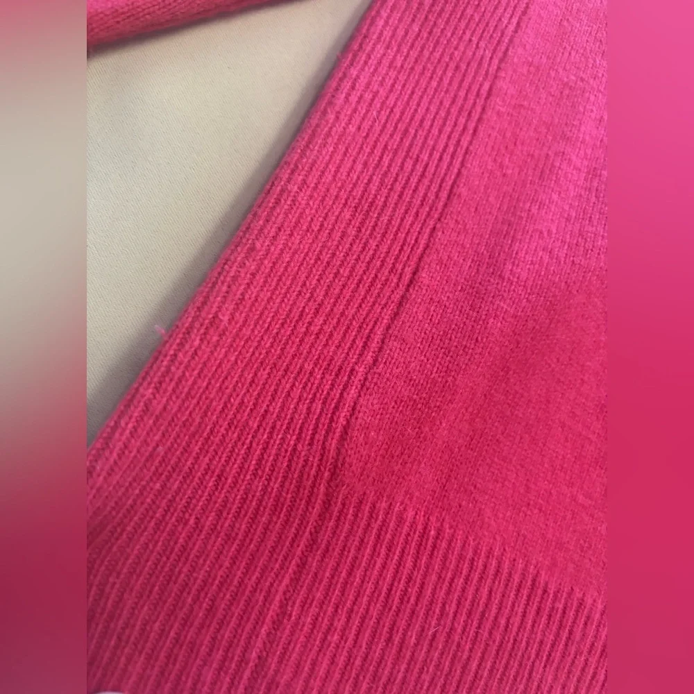 Tommy Hilfiger Womens Sweater Lambswool Angora Blend Sz L Pink Preppy Collegial - Picture 16 of 16